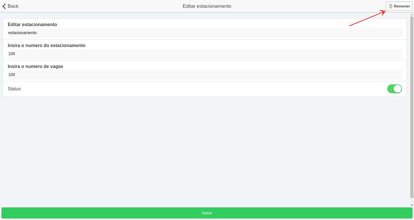 Excluir Estacionamento
