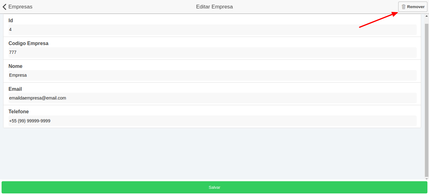 Remover empresa