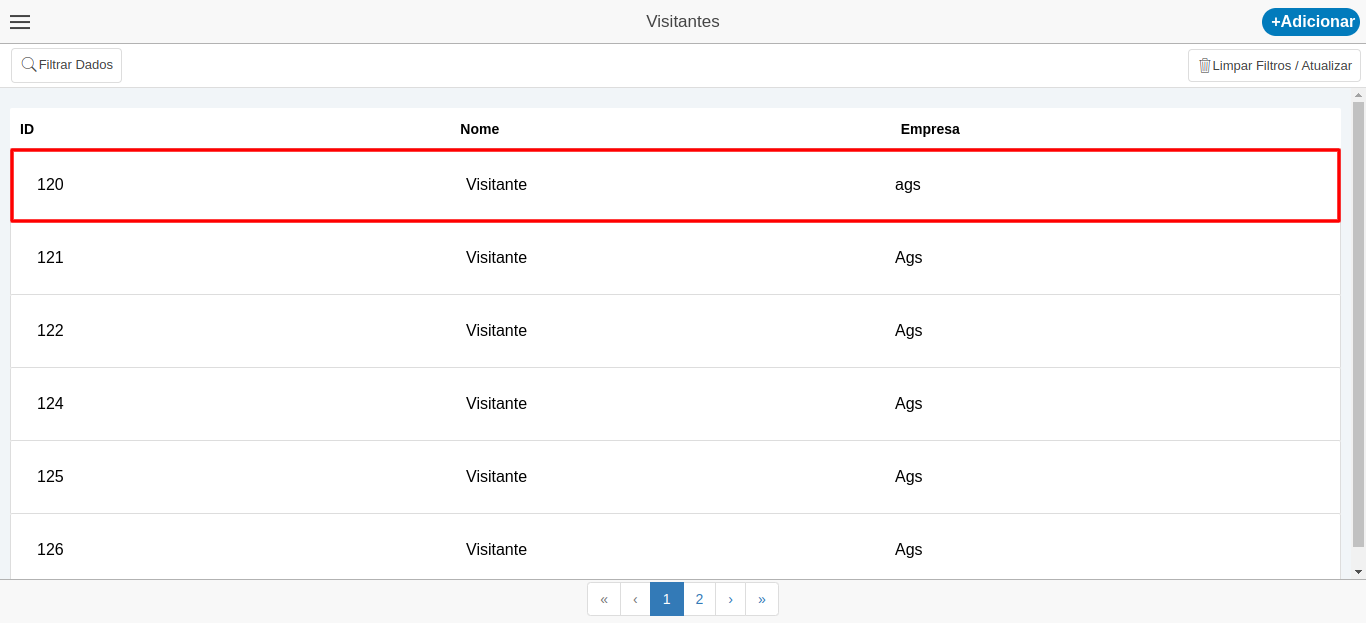 Selecionar visitante