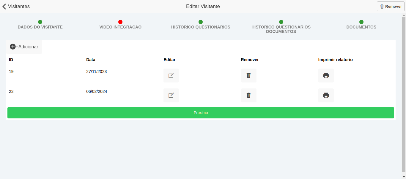Vídeo de integração